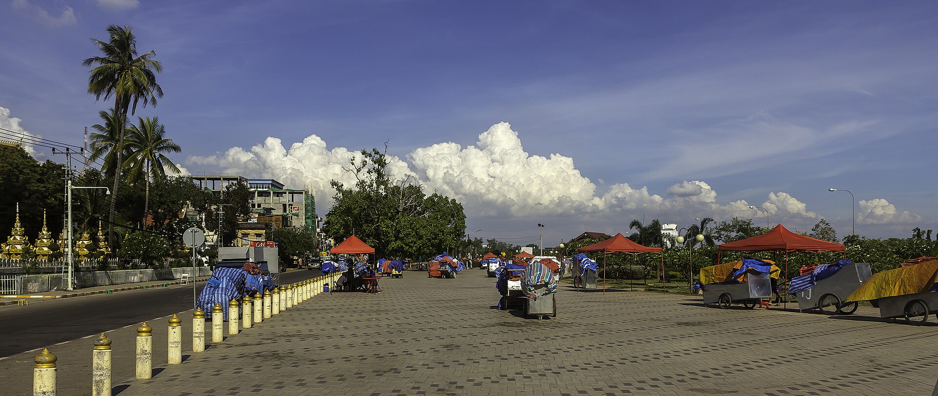 A street scene in Vientiane, Laos